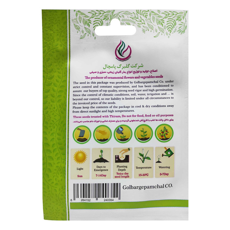 بذر نعناع و نعناع فلفلی گلبرگ پامچال کد GPF-329-278 مجموعه 2 عددی