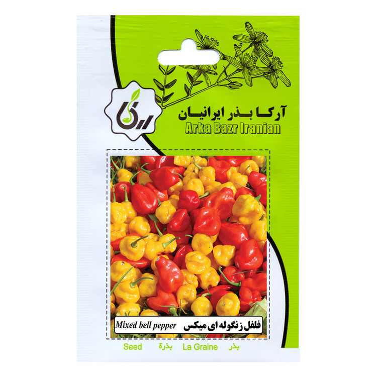 بذر فلفل ستاره ای و زنگوله ای آرکا بذر ایرانیان کد ARK-A-ARK-04 وزن 30 گرم مجموعه 4 عددی