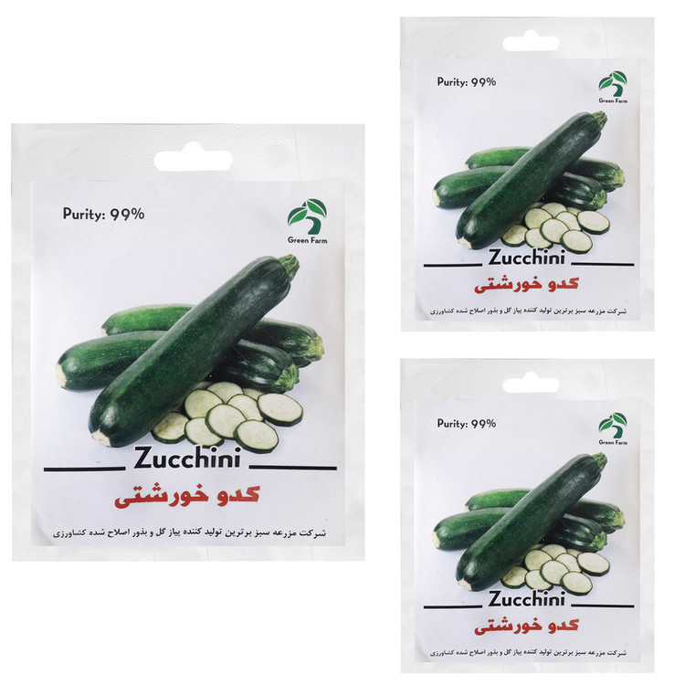 بذر کدو خورشتی گرین فارم کد A 20 بسته 3 عددی